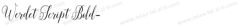 Werdet Script Bold字体转换